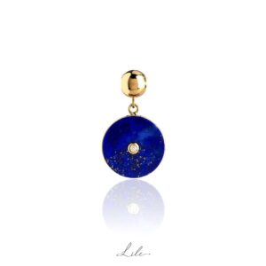 Charms z lapis lazuli i diamentem Lile