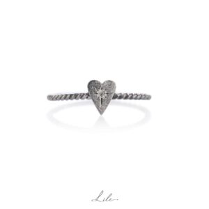 Lile Give Love srebrny pierścionek z diamentem N10
