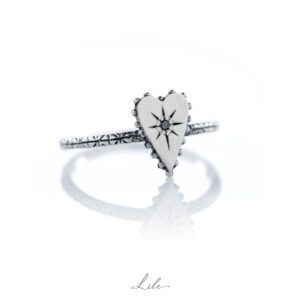 Lile Give Love srebrny pierścionek z diamentem N5:2